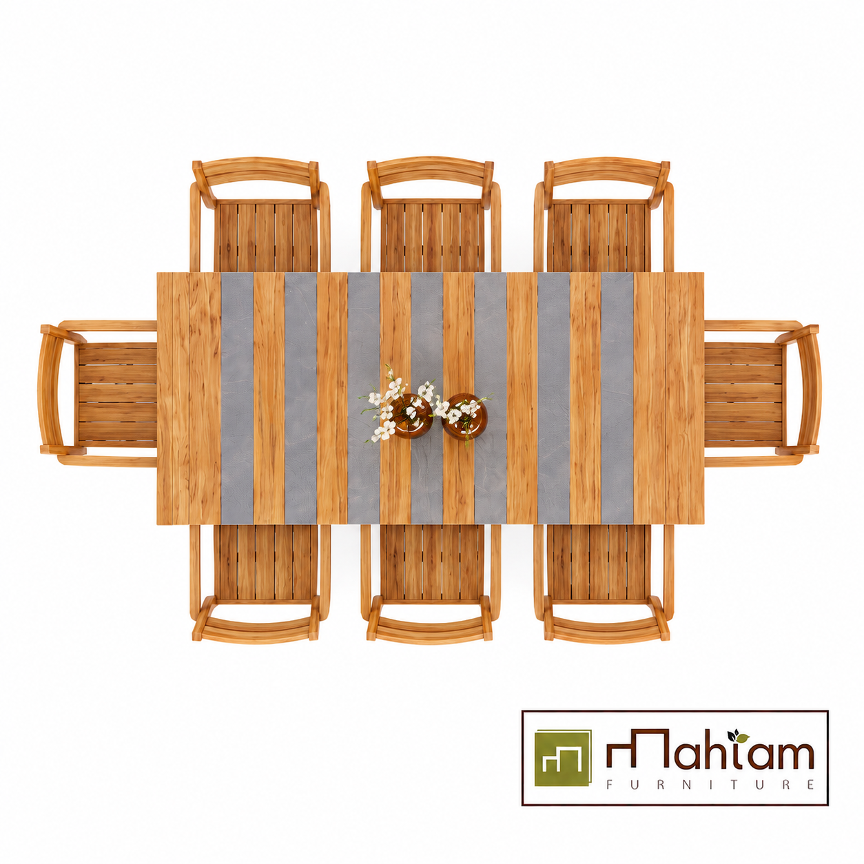 Recycled Teak and Plastic Outdoor Set M-sto01 - Image 2