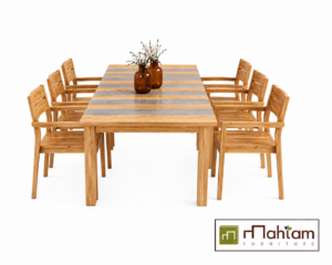 Recycled Teak and Plastic Outdoor Set M-sto01 - Image 3