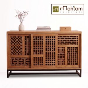 Alternative view of Recycled Teak Wood Lattice Sideboard M-nst02