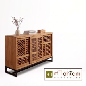 Recycled Teak Wood Lattice Sideboard M-nst02