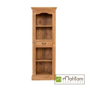 Traditional Carved Teak Tall Bookcase M-ET03