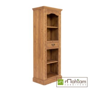 Alternative view of Traditional Carved Teak Tall Bookcase M-ET03