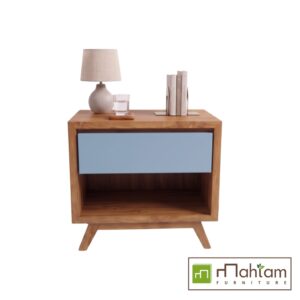 Recycled Teak Wood & Plastic Side Table M-nst01