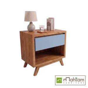 Alternative view of Recycled Teak Wood & Plastic Side Table M-nst01
