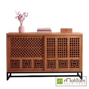 Recycled Teak Wood Lattice Sideboard M-nst02