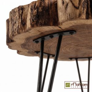 Alternative view of Natural Live Edge Teak Wood Slice Coffee Table M-irtf05