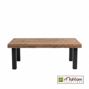 Rustic Industrial Teak Block Coffee Table M-irtf10