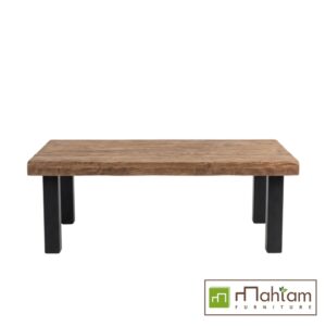 Rustic Industrial Teak Block Coffee Table M-irtf10