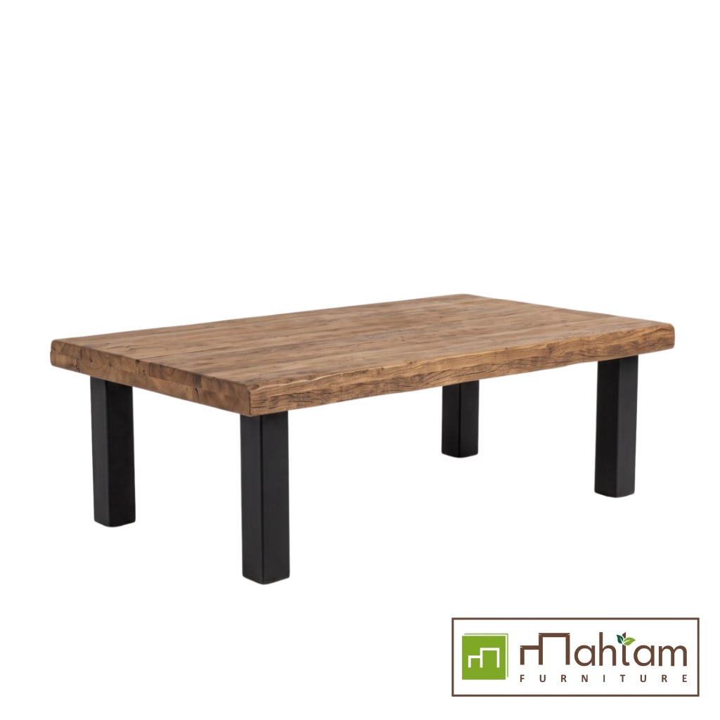 Rustic Industrial Teak Block Coffee Table M-irtf10 - Image 2