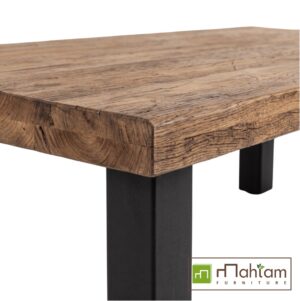 Rustic Industrial Teak Block Coffee Table M-irtf10 - Image 3