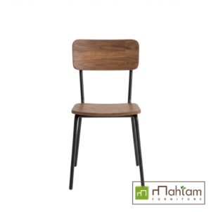 Industrial Teak and Metal Dining Chair M-irtf19