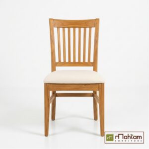 Recycled Teak Slatted-Back Dining Chair M-krm01
