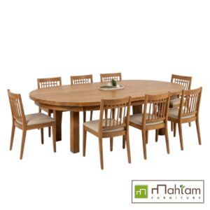 Alternative view of Recycled Teak Oval Dining Table M-odt01
