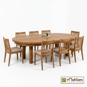 Alternative view of Recycled Teak Oval Dining Table M-odt01