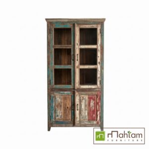 Eco-Friendly Recycled Boat Wood Display Cabinet M-rb02