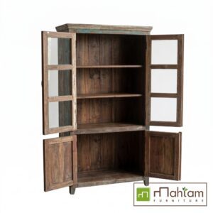 Alternative view of Eco-Friendly Recycled Boat Wood Display Cabinet M-rb02