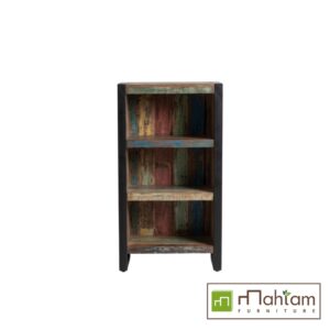 Industrial Recycled Boat Wood 3-Tier Bookshelf M-rb05