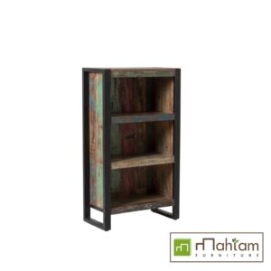 Alternative view of Industrial Recycled Boat Wood 3-Tier Bookshelf M-rb05