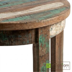 Alternative view of Eco-Friendly Recycled Boat Demilune Console Table M-rb06