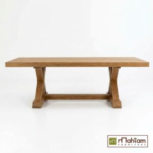 Recycled Teak Trestle Dining Table M-rdt02