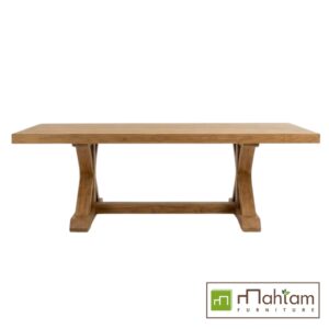 Recycled Teak Trestle Dining Table M-rdt02