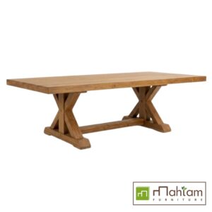 Alternative view of Recycled Teak Trestle Dining Table M-rdt02