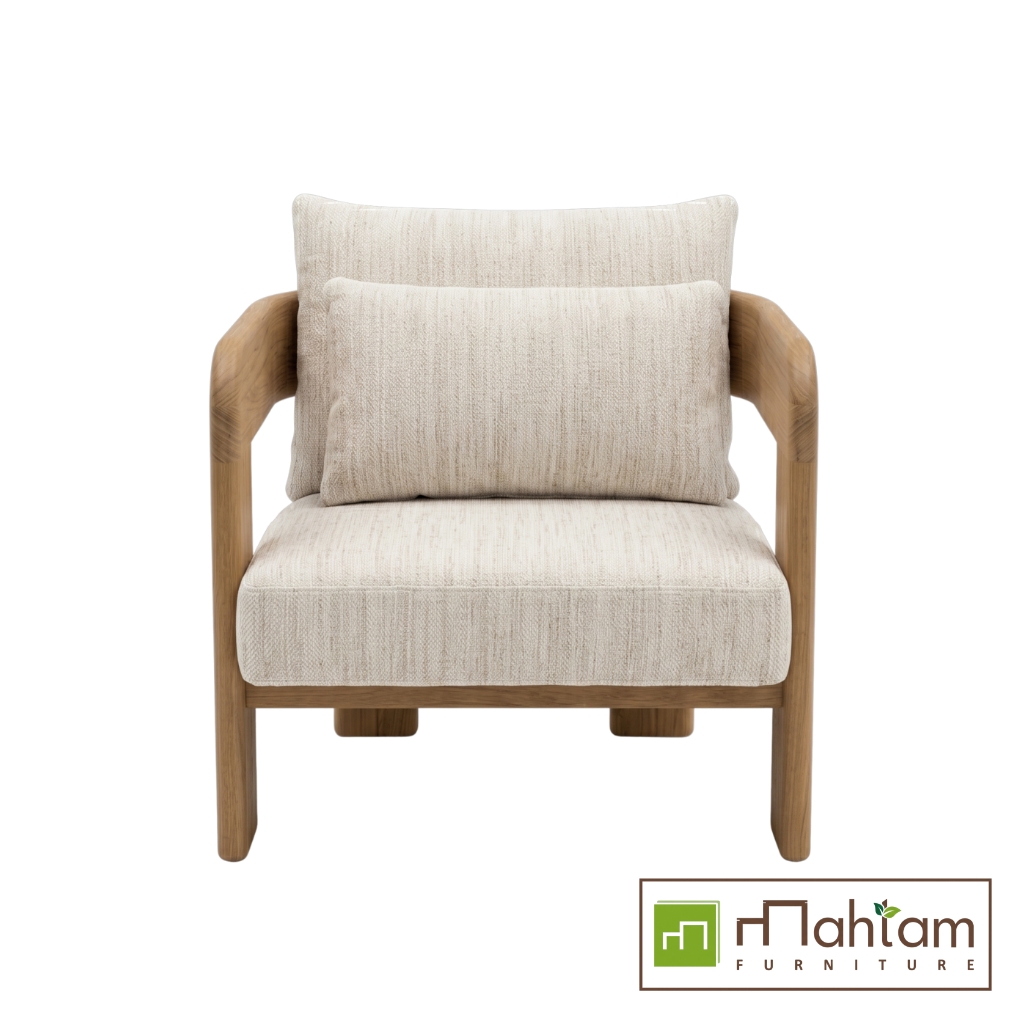 Modern Japandi Solid Teak Lounge Chair M-rtf02 - Image 2