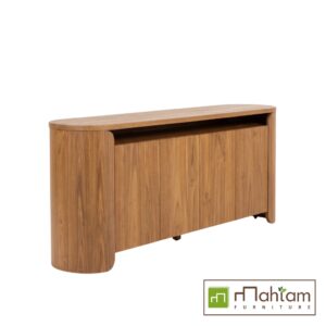 Organic Modern Curved Teak 4-Door Sideboard M-rtf03 - Image 3