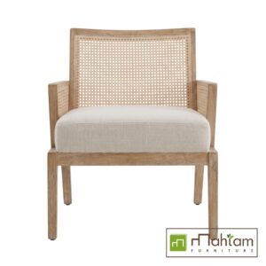 Alternative view of Tropical Coastal Teak and Cane Webbing Lounge Chair M-rtf04