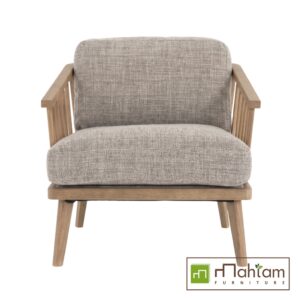 Alternative view of Mid-Century Teak Spindle Accent Chair M-rtf07