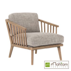 Mid-Century Teak Spindle Accent Chair M-rtf07