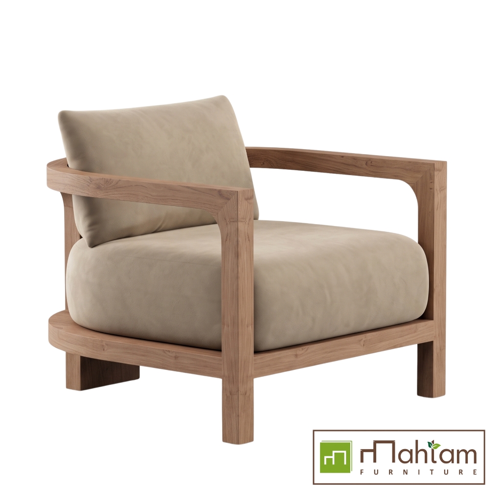 Organic Modern Sculptural Teak Lounge Chair M-rtf12