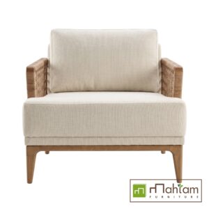 Alternative view of Contemporary Teak and Woven Rope Lounge M-rtf10