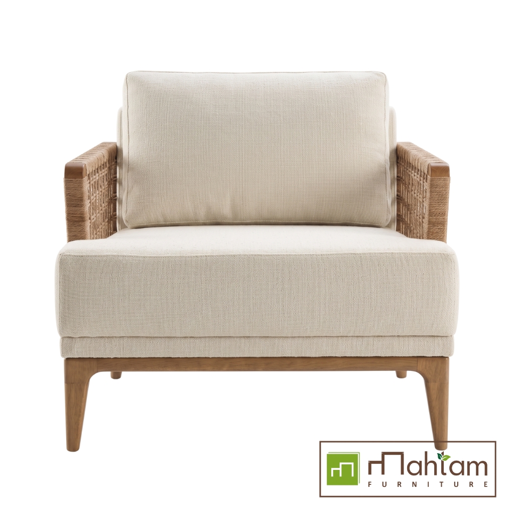 Contemporary Teak and Woven Rope Lounge M-rtf10 - Image 2