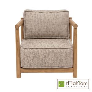 Alternative view of Contemporary Cylindrical Teak Lounge Chair M-rtf11