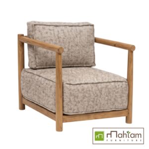 Contemporary Cylindrical Teak Lounge Chair M-rtf11