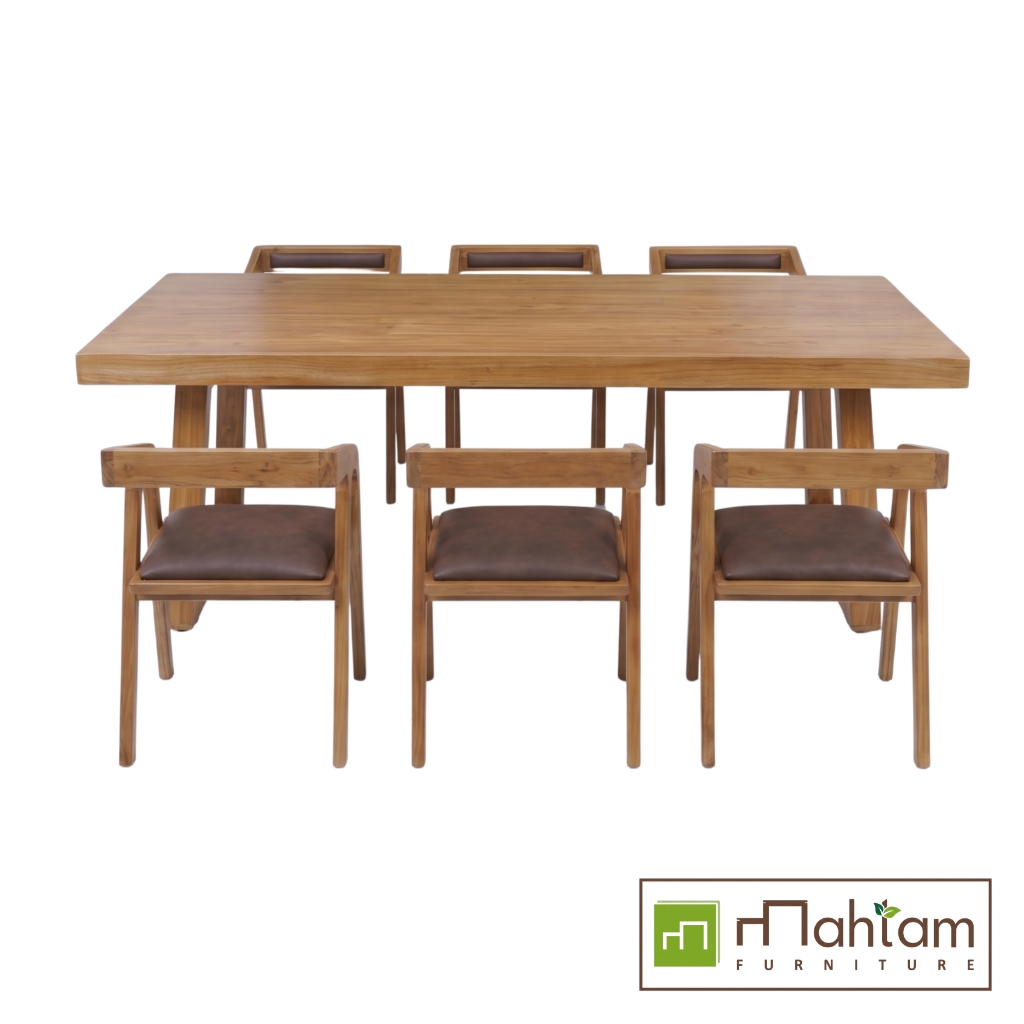 Modern Solid Wood 7-Piece Architectural Dining Set M-rtf23 - Image 3