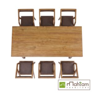 Modern Solid Wood 7-Piece Architectural Dining Set M-rtf23 - Image 4