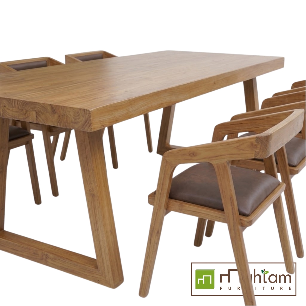 Modern Solid Wood 7-Piece Architectural Dining Set M-rtf23 - Image 2