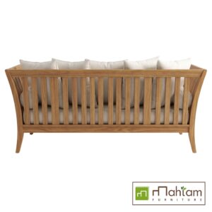 Alternative view of Tropical Coastal Teak Flared Daybed Sofa MFDBe-04
