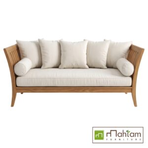 Tropical Coastal Teak Flared Daybed Sofa MFDBe-04 - Image 3