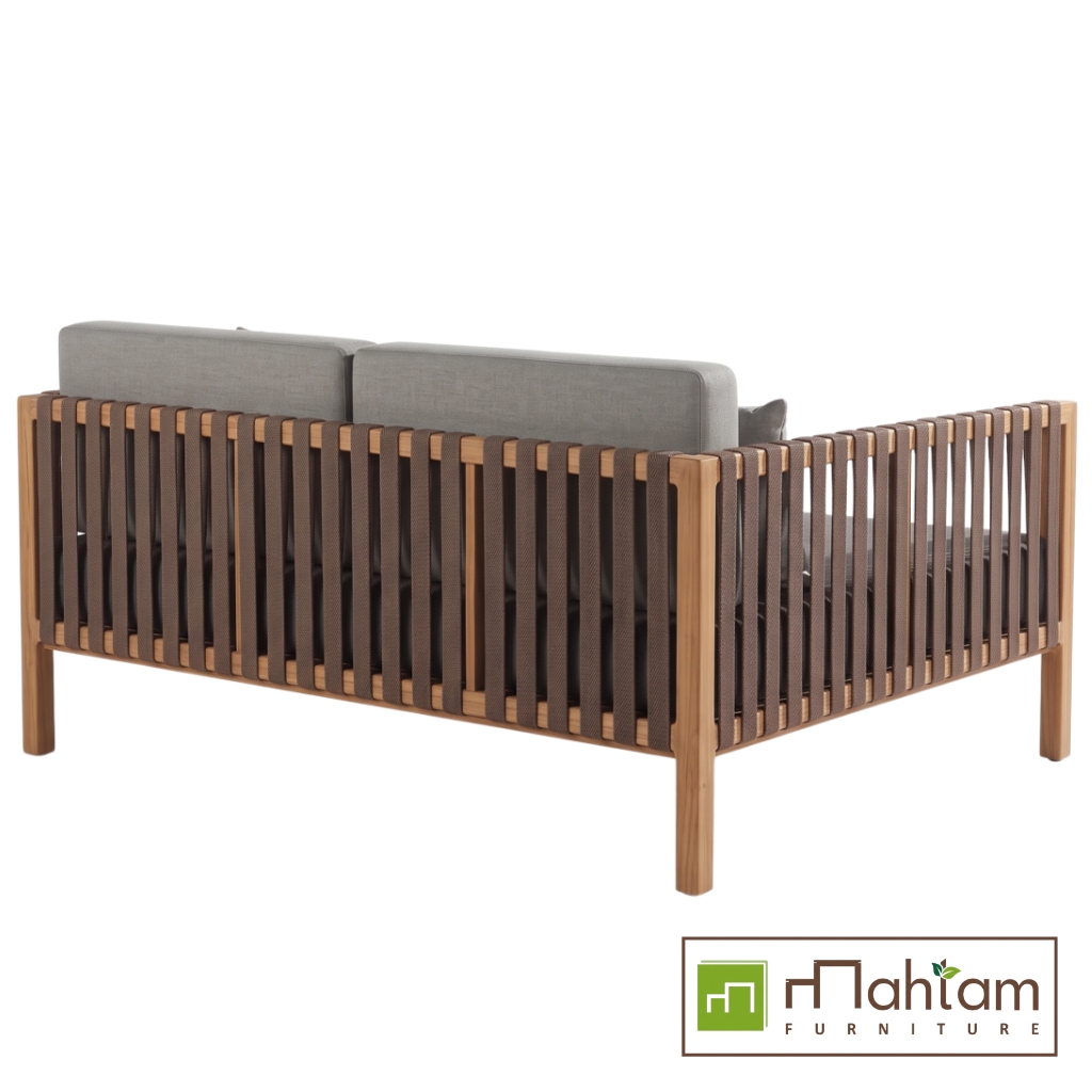 Contemporary Teak & Woven Rope Double Daybed MFDBe-05 - Image 3