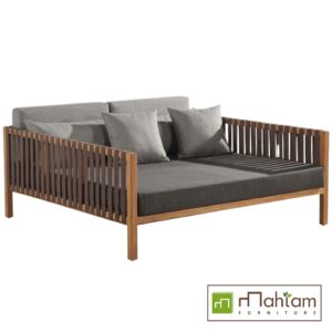 Contemporary Teak & Woven Rope Double Daybed MFDBe-05