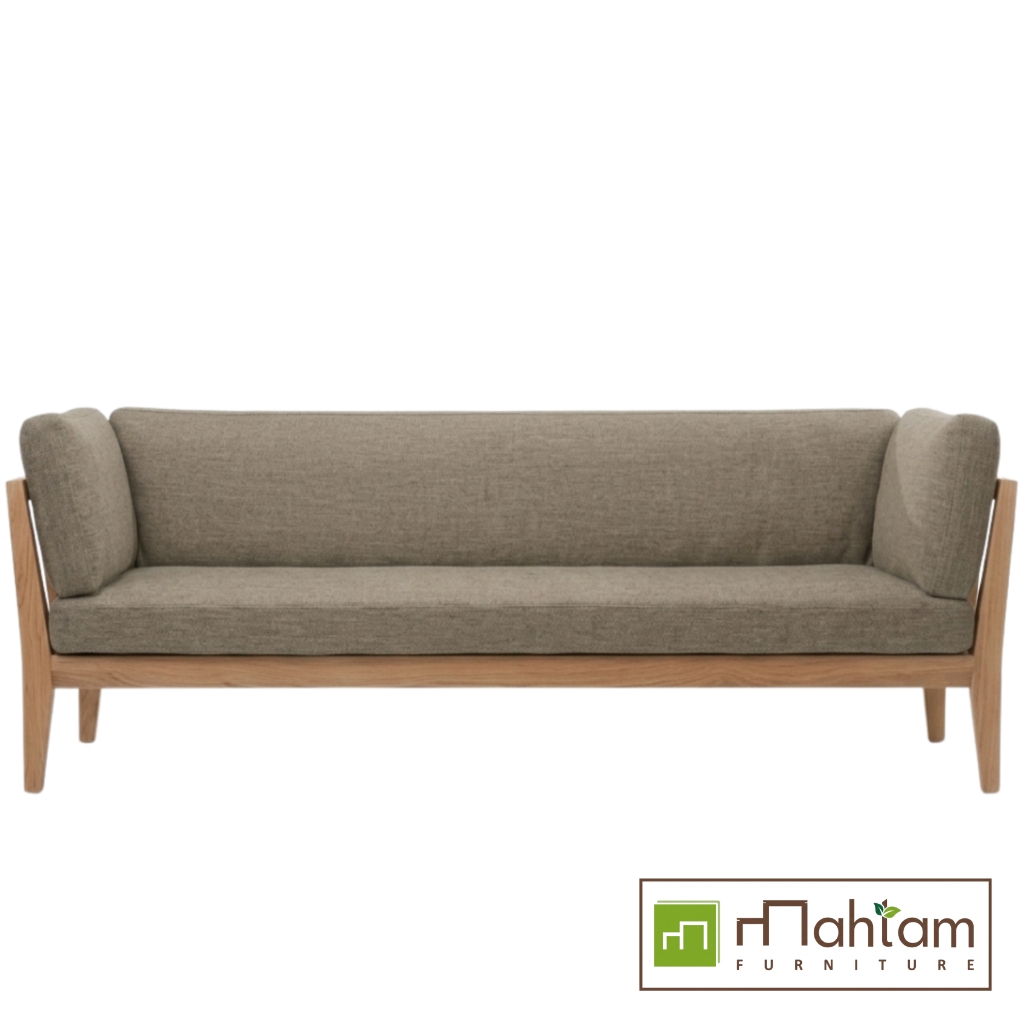 Scandinavian-Modern Upholstered Teak Sofa MFDBe-08 - Image 2