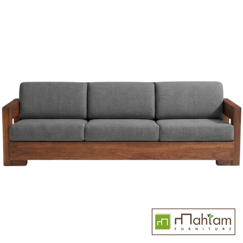 Architectural Dark Teak & Charcoal Extended Sofa MFDBe-11 - Image 2