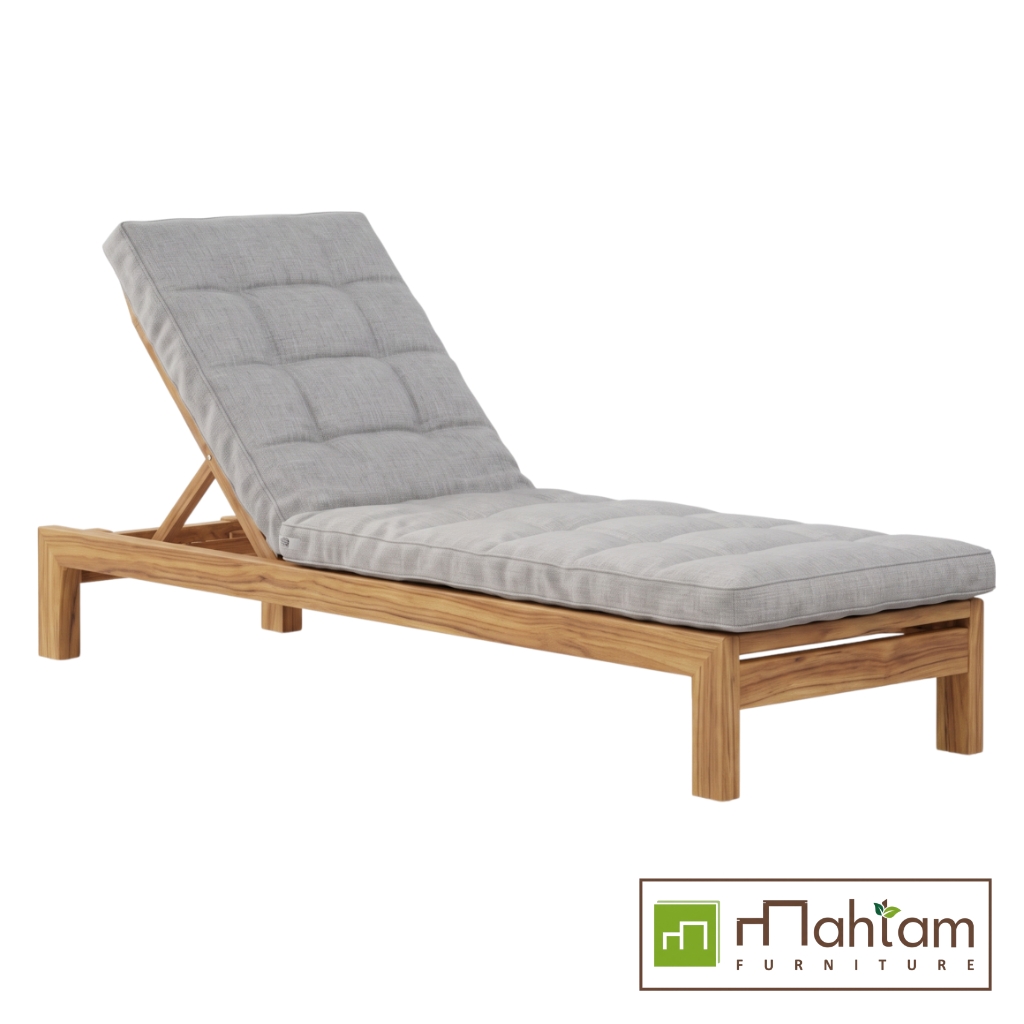 Modern Minimalist Teak Sun Lounger/Sunbed MFLC-01