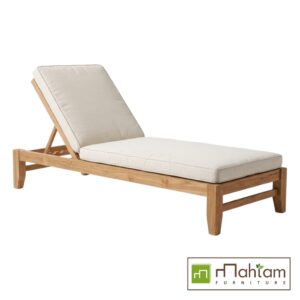 Modern Slatted Teak Sun Lounger MFLC-03