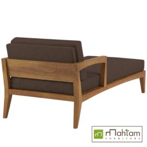 Alternative view of Modern Teak Outdoor Daybed & Sun Lounger with Armrest MFLC-06