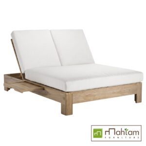 Luxury Teak Double Sun Lounger/Sunbed MFLC-07