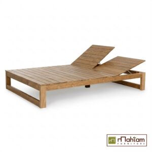 Alternative view of Recycled Teak Double Sun Lounger 215 M-dsb01